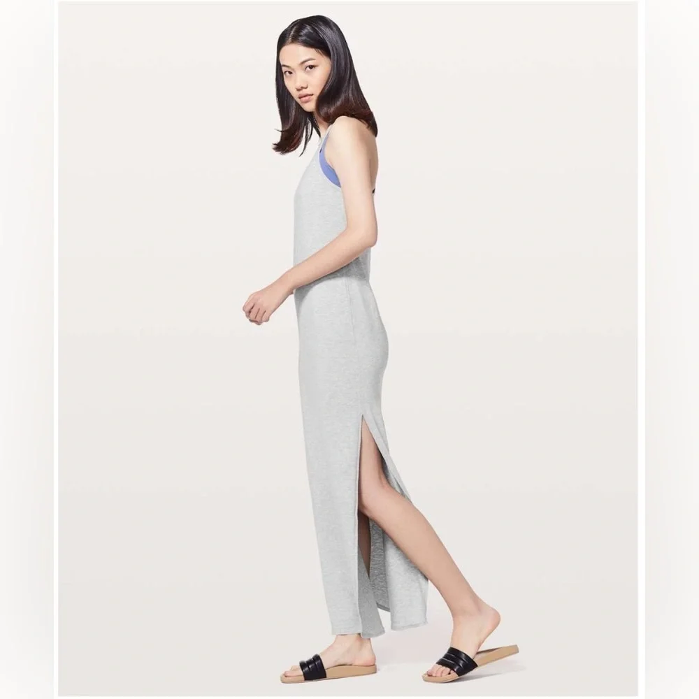 Lululemon Restore & Revitalize Dress in Heathered Core Light Gray Size 10